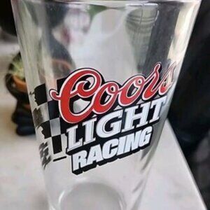 COORS LIGHT BEER HEAVY DUTY BEER GLASS, 6" TALL, 14 OZS